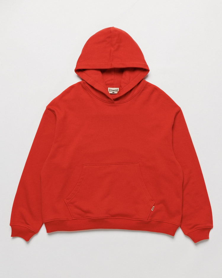 520 Organic Hoody - Signal Red — front flat, true colour