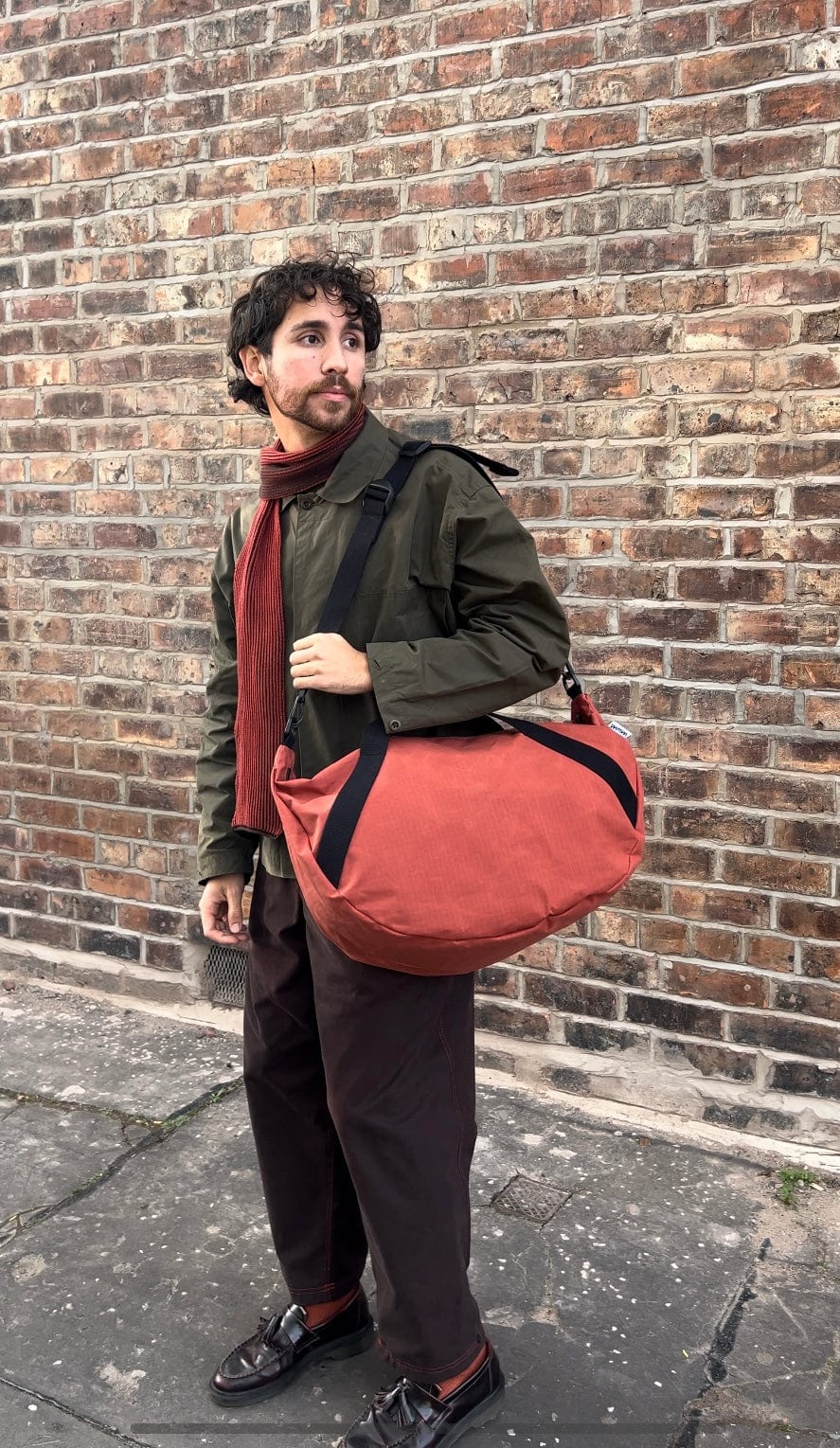 Water Resistant Duffle Bag Travel Set - Biscuit Orange