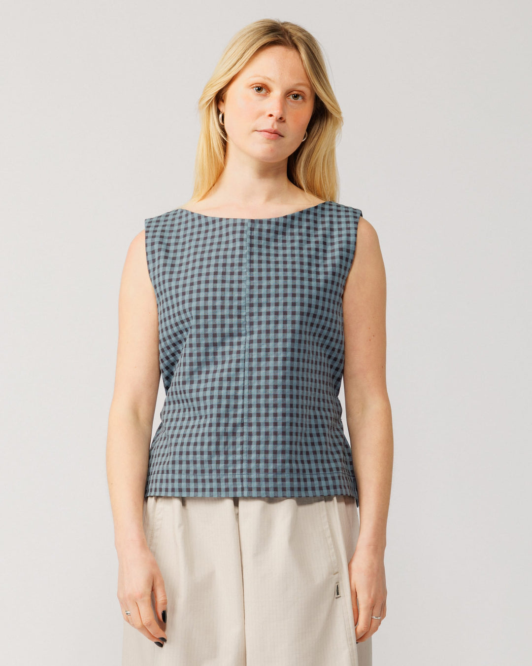 Aimee Top V2 - Navy Check