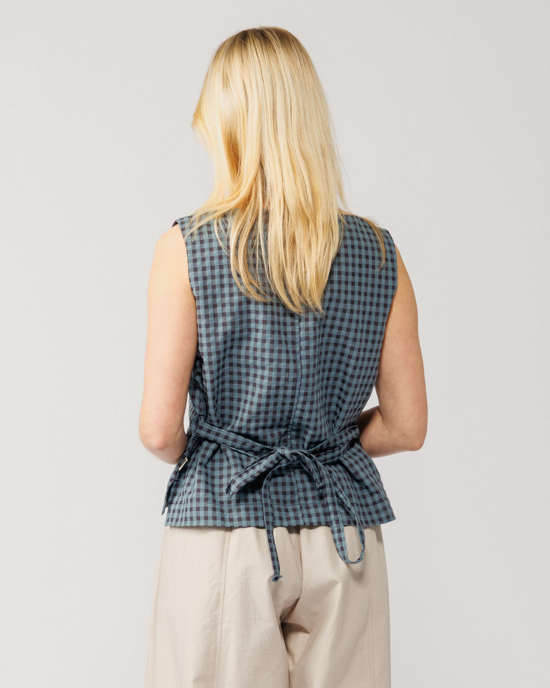Aimee Top V2 - Navy Check