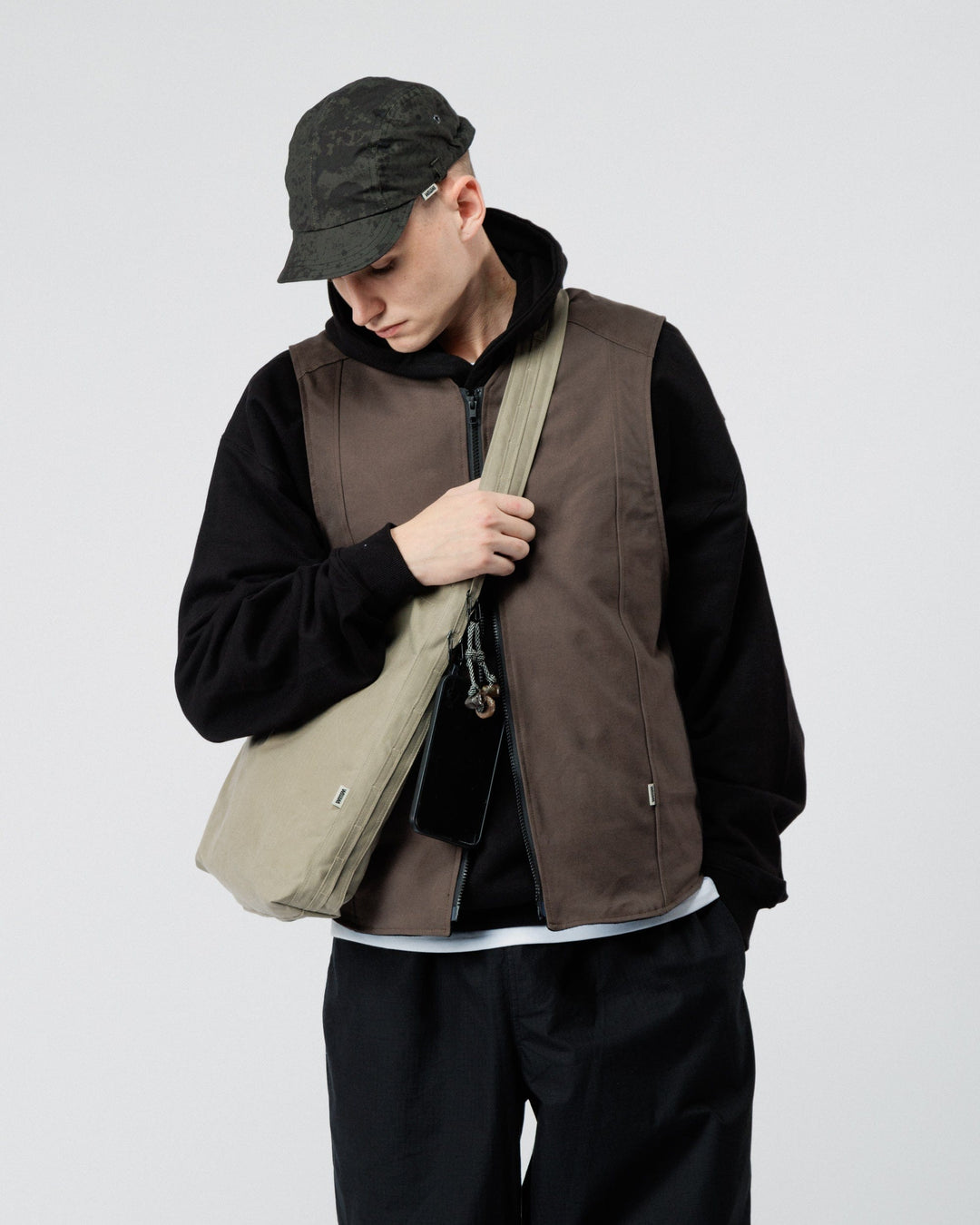 Water Resistant Bar Tack Tote - Stone