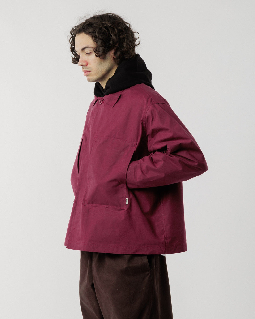 Nell Overshirt & Hood Set - Burgundy