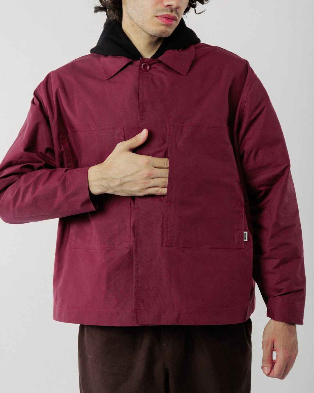 Nell Overshirt & Hood Set - Burgundy