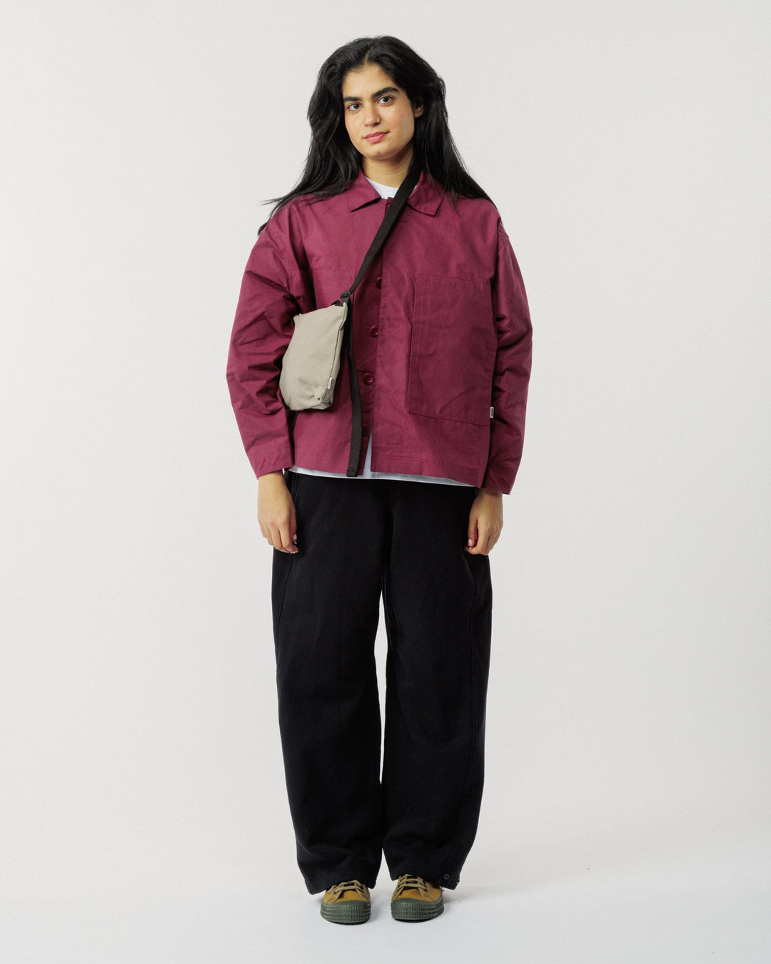 Nell Overshirt & Hood Set - Burgundy