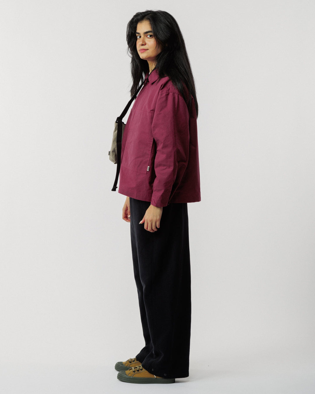 Nell Overshirt & Hood Set - Burgundy