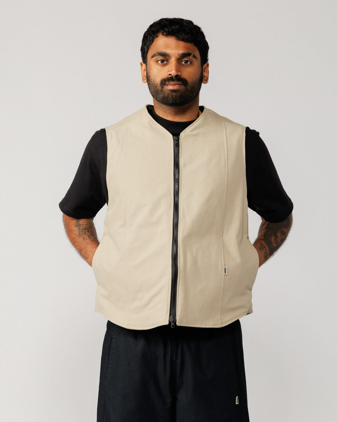 Multi-Pocket Mill Vest - Stone