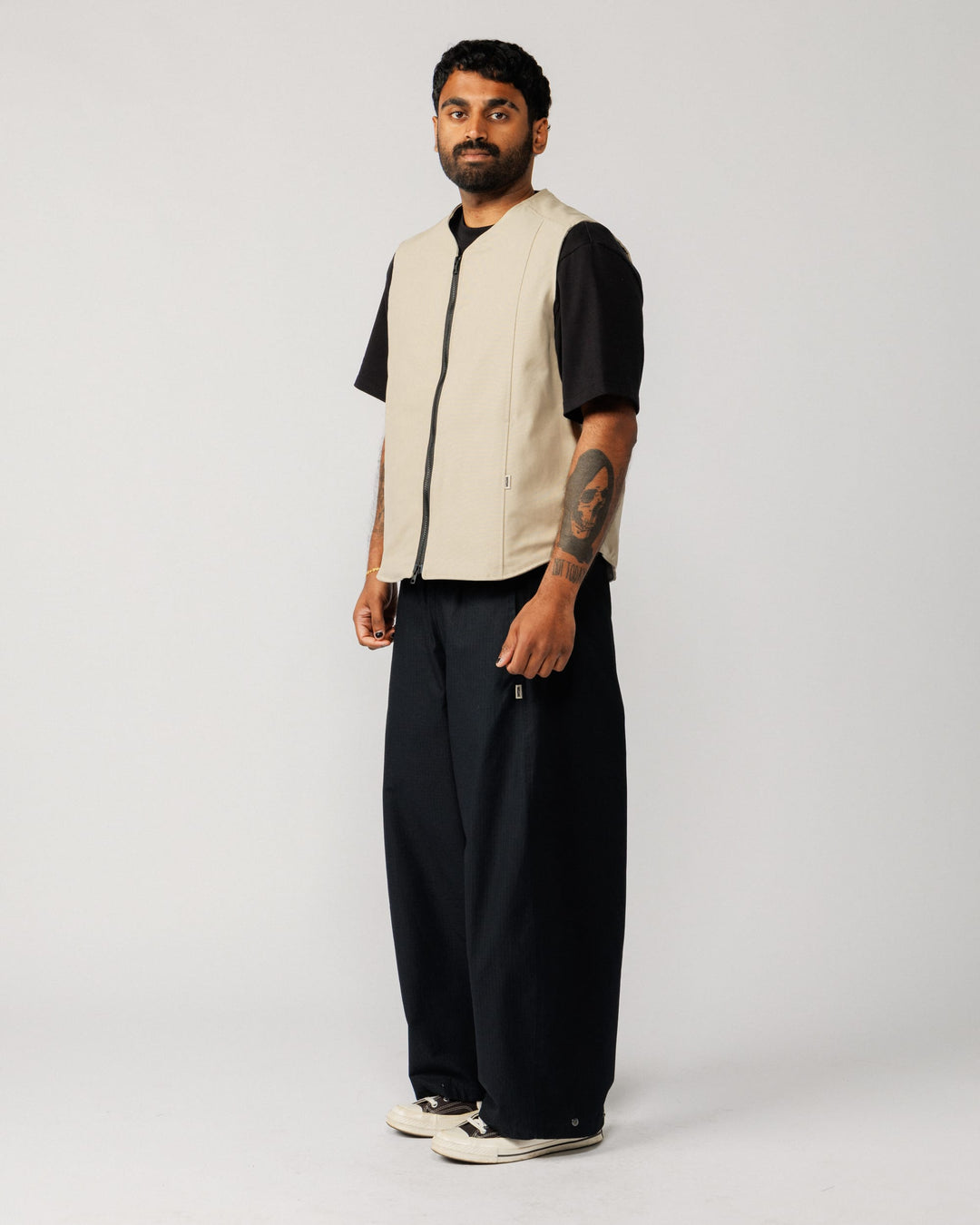 Multi-Pocket Mill Vest - Stone