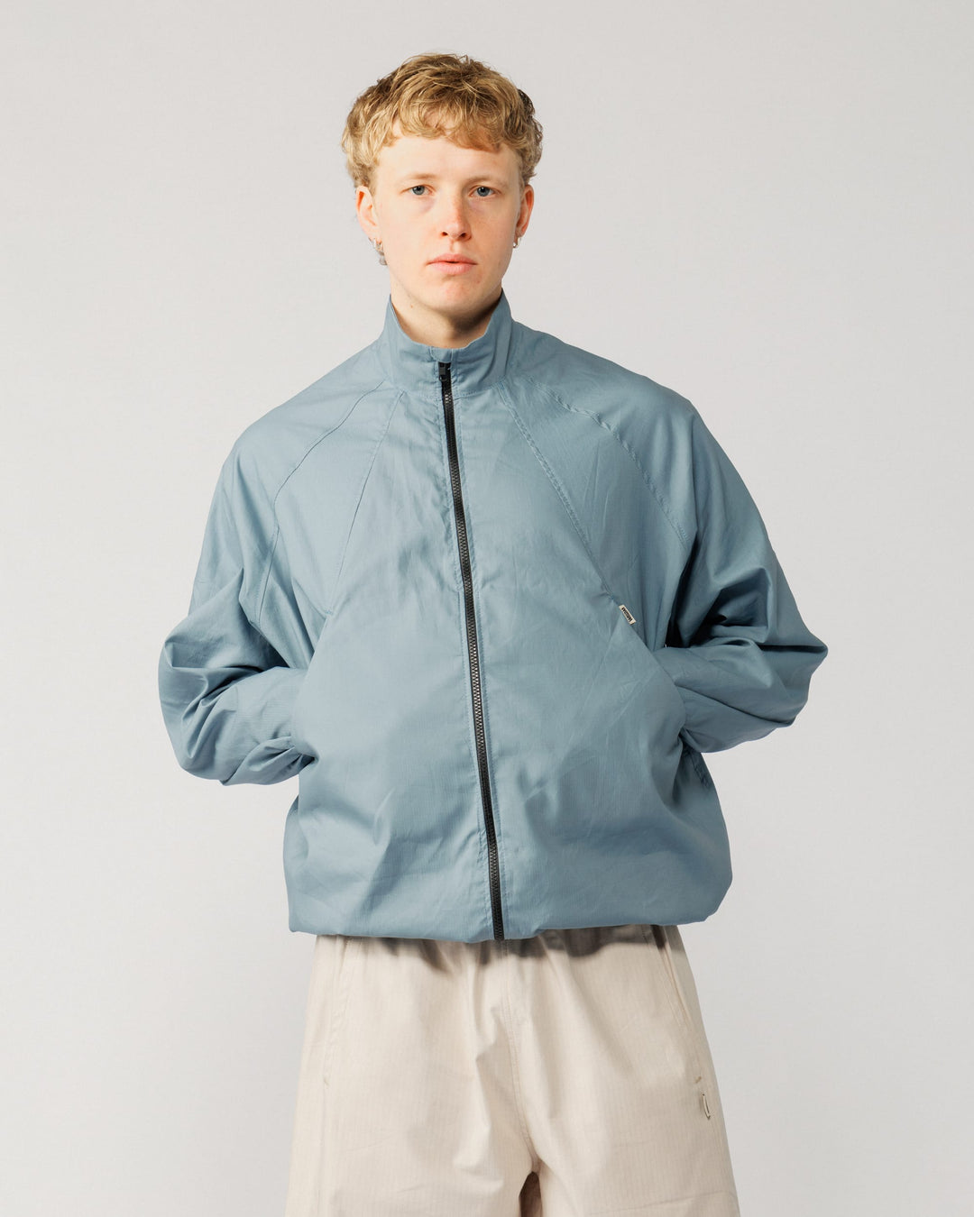 Phil Track Jacket - Dusty Blue
