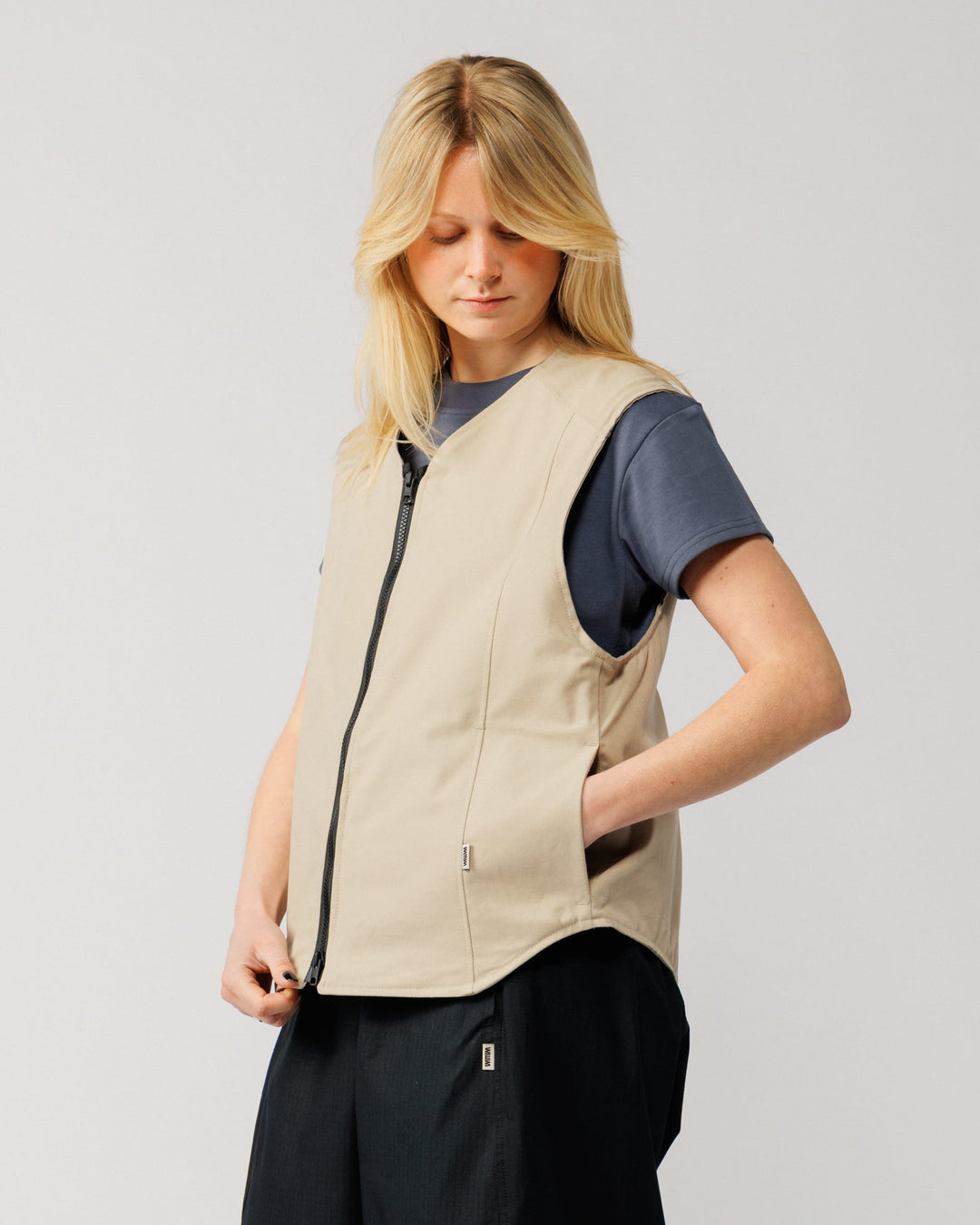 Multi-Pocket Mill Vest - Stone