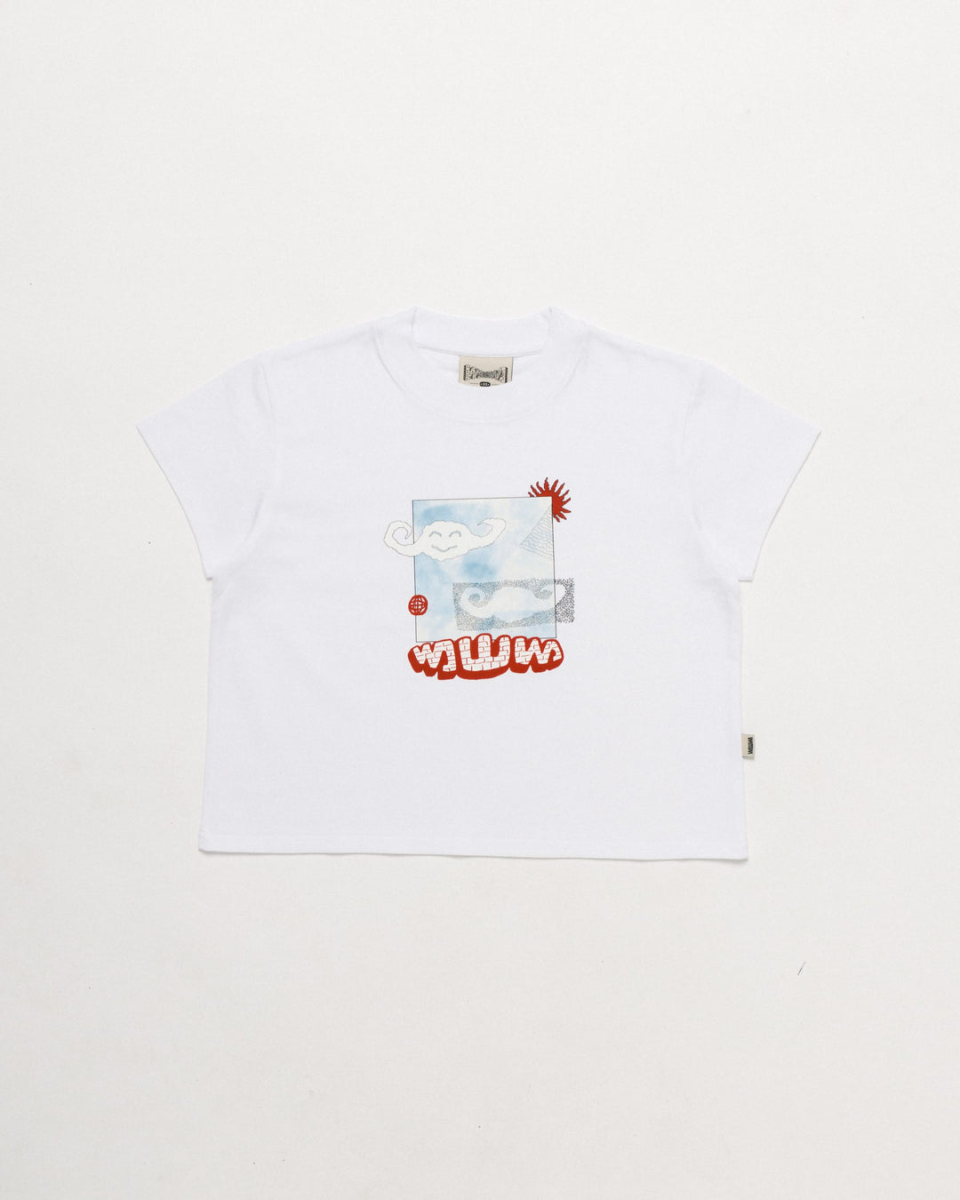 Plume Cropped T-Shirt - White