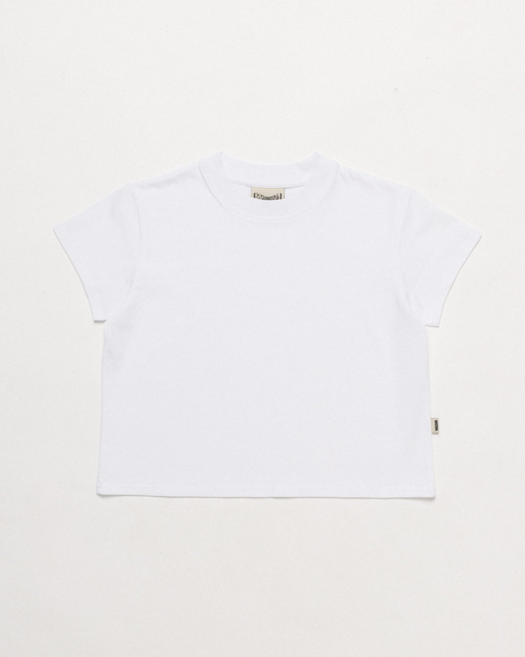 Mid-Weight Cropped Organic T-Shirt - White