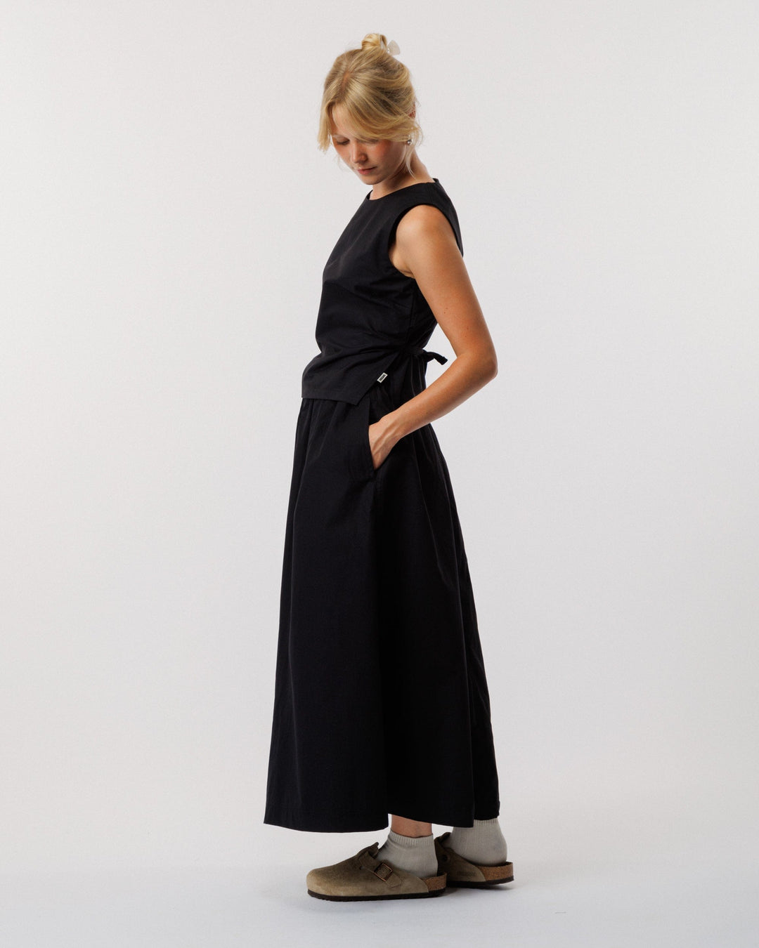 Ayla Poplin Skirt - Black