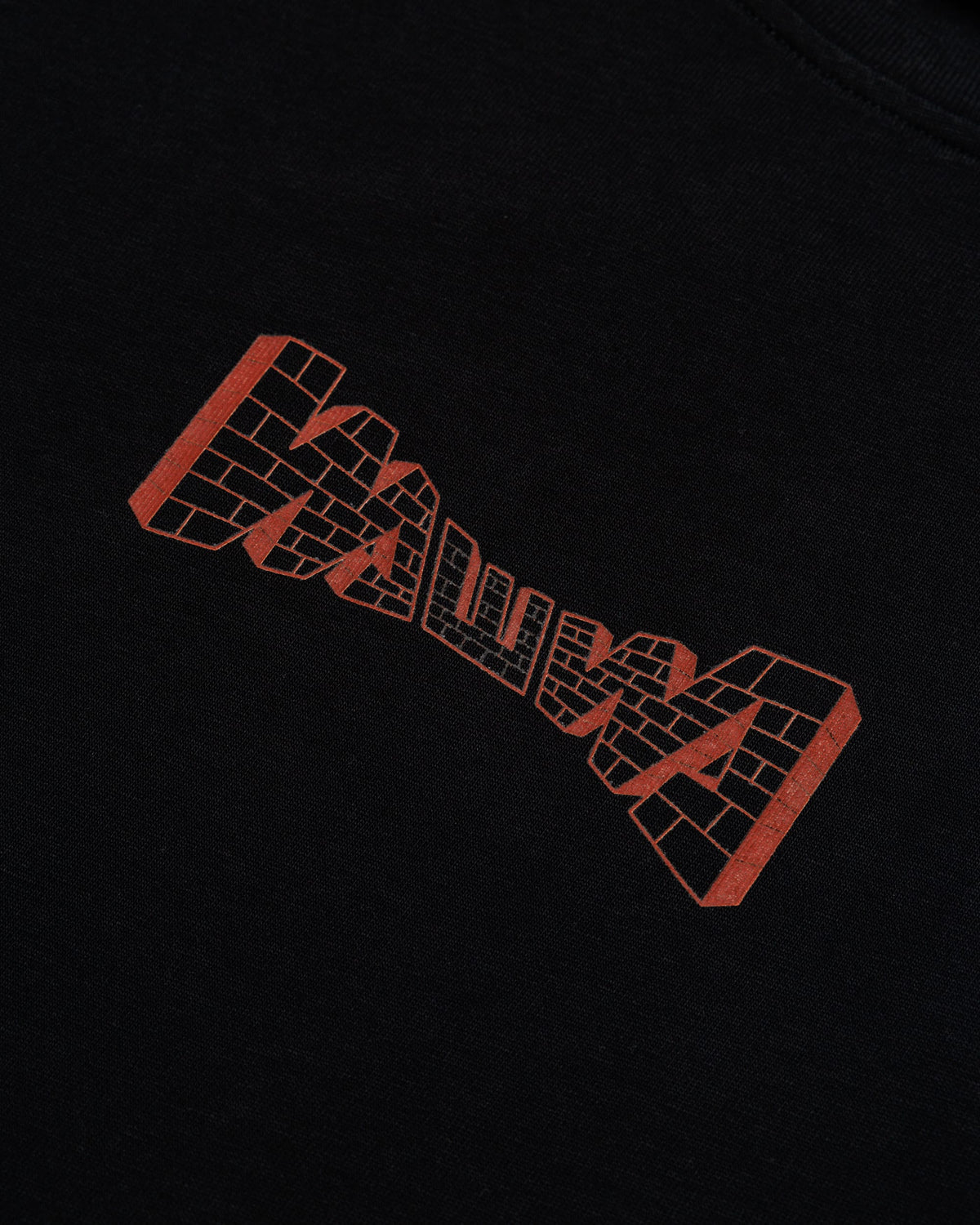 Brick Logo T-Shirt - Black — graphic close-up, print detail