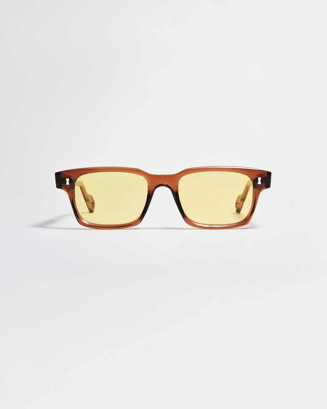 Cubitts x WAWWA Solaris Sunglasses in coconut acetate with sunshine yellow lenses, front view