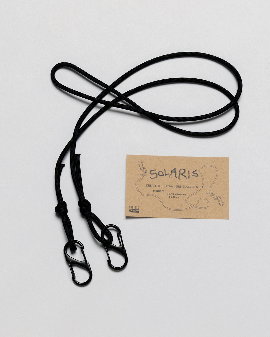 Solaris create-your-own sunglasses strap kit with paracord and S-biners