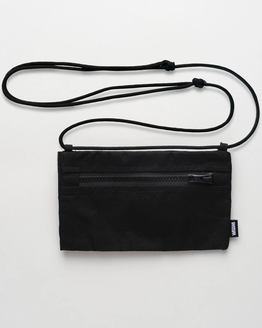 Black Sunnies Sling back view showing zip pocket