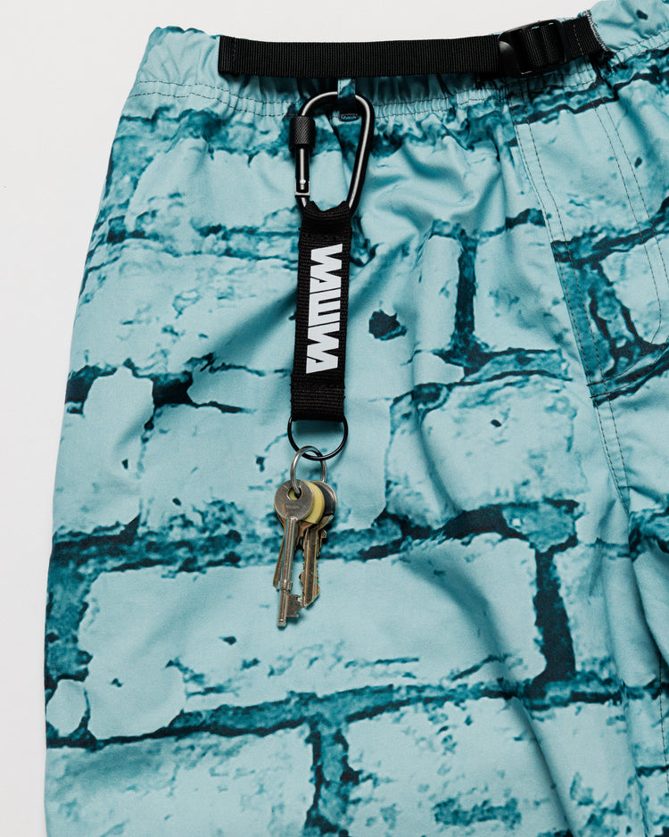 Water Resistant Zama Pants - Blue Brick Camo — belt carabiner styling detail